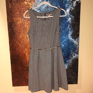 Black and white stripped dress